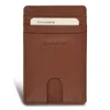Champs Onyx / Leather Access Card Case In Brown