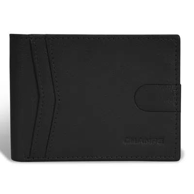 Champs Onyx / Leather Access Center Wing Wallet In Black
