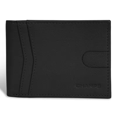 Champs Onyx / Leather Access Top Wing Wallet In Black