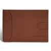 Champs Onyx / Leather Bi-fold Clip Wallet In Brown