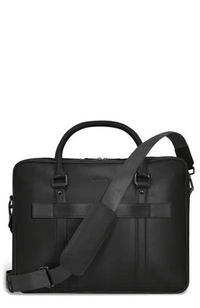 Champs Onyx Leather Briefcase In Black