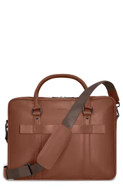 Champs Onyx Leather Briefcase In Brown
