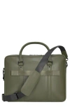 Champs Onyx Leather Briefcase In Khaki