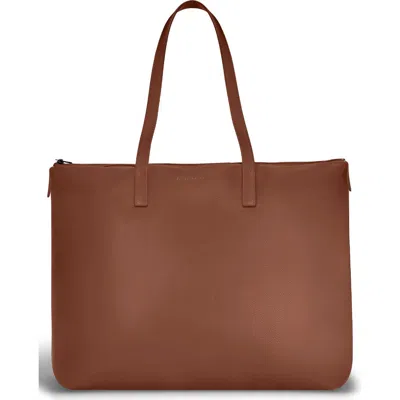 Champs Onyx Leather Business Tote In Brown