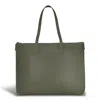 Champs Onyx Collection Leather Business Tote In Green