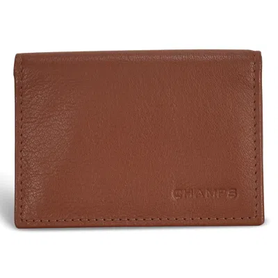 Champs Onyx / Leather Card Case In Brown