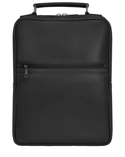 Champs Onyx Leather Compact Backpack In Black