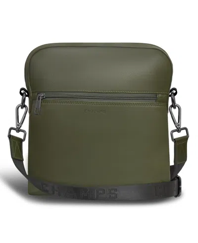 Champs Onyx Leather Crossbody Bag In Khaki