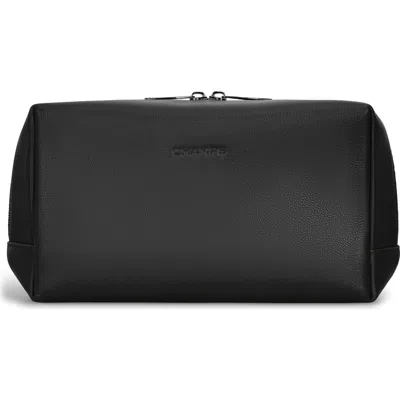 Champs Onyx Leather Dopp Kit In Black