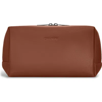 Champs Onyx Leather Dopp Kit In Brown