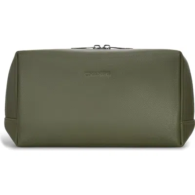 Champs Onyx Leather Dopp Kit In Khaki