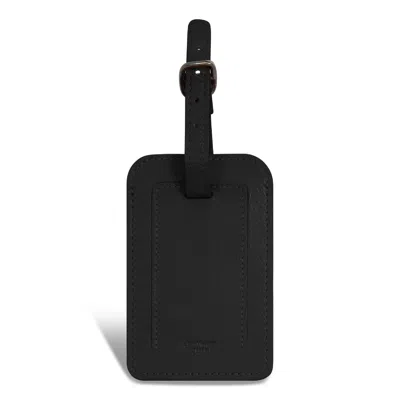 Champs Onyx / Leather Luggage Tags In Black