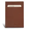 Champs Onyx / Leather Mag Hybrid Card Holder In Brown