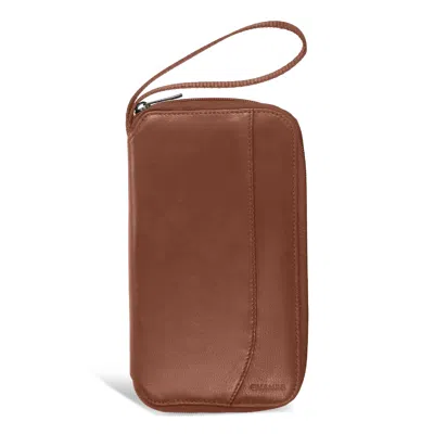 Champs Onyx / Leather Multi Passport Case In Brown