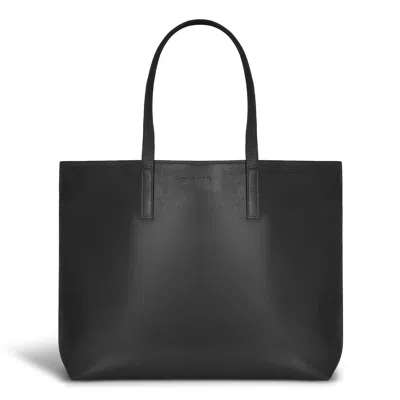 CHAMPS ONYX / LEATHER OPEN TOTE