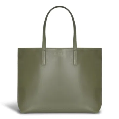 Champs Onyx Open Tote In Green