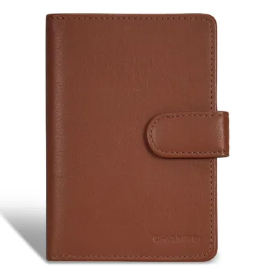 Champs Onyx / Leather Passport Case In Brown