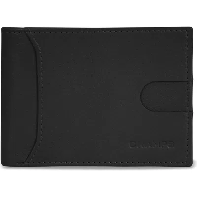 Champs Onyx Leather Rfid Bifold Wallet In Black