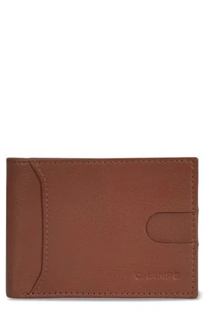 Champs Onyx Leather Rfid Bifold Wallet In Brown