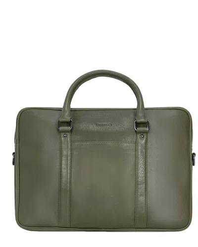 Champs Onyx Leather Slim Briefcase In Brown