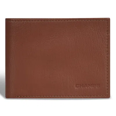 Champs Onyx / Leather Top Wing Wallet In Brown