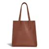 Champs Onyx Collection Leather Vertical Tote In Brown