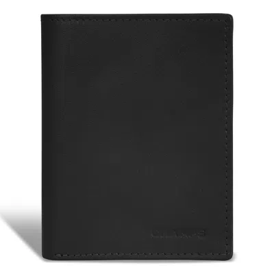 Champs Onyx / Leather Vertical Wallet In Black