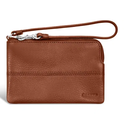 Champs Onyx / Leather Wristlet / Khaki In Brown
