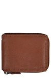 Champs Onyx Zip Around Bifold Wallet In Brown