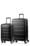 Champs Tech 2-piece Wheeled Luggage Set In Black