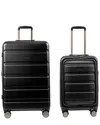 Champs Tech 2pc Expandable Luggage Set In Black