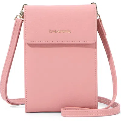 Champs Travel Faux Leather Sling Bag In Pink