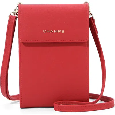 Champs Travel Faux Leather Sling Bag In Red