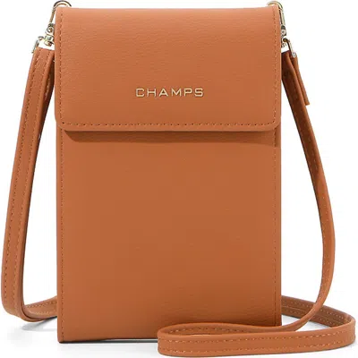 Champs Travel Faux Leather Sling Bag In Tan