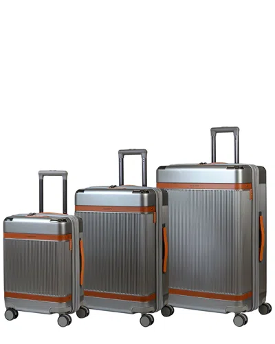 Champs Vintage Air 3pc Expandable Luggage Set In Gray