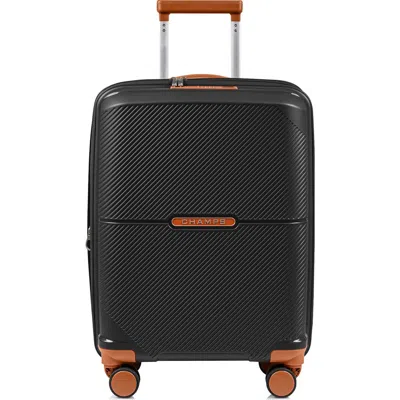 Champs Vintage Aura 20-inch Hardside Spinner Carry-on In Black