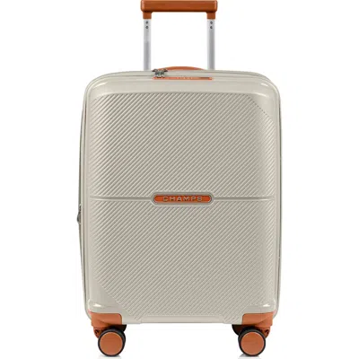 Champs Vintage Aura Hardside Carry-on Suitcase In Ivory