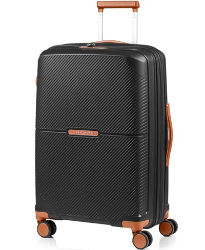 Champs Vintage Aura Medium Hardside Expandable Check-in Spinner In Black