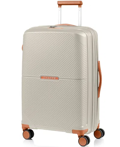 Champs Vintage Aura Medium Hardside Expandable Check-in Spinner In White