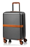 Champs Vintage Ii 20-inch Hardside Spinner Carry-on In Dark Grey