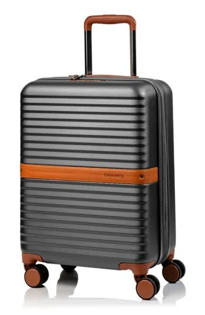 Champs Vintage Ii 20-inch Hardside Spinner Carry-on In Dark Grey