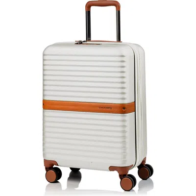 Champs Vintage Ii 20-inch Hardside Spinner Carry-on In Ivory