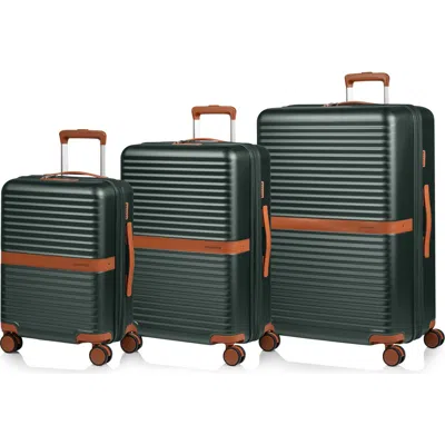 Champs Vintage Ii 3-piece Wheeled Luggage Set In Green
