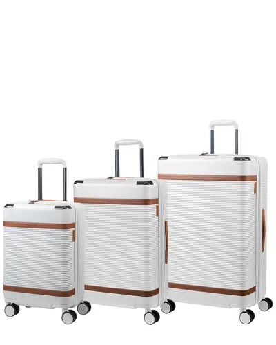 Champs Vintage Iii 3pc Expandable Luggage Set In White