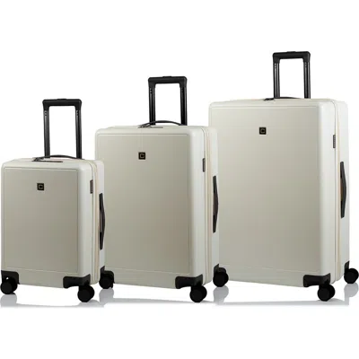 Champs Vintage Muse 3-piece Hardside Luggage Set In Ivory/black