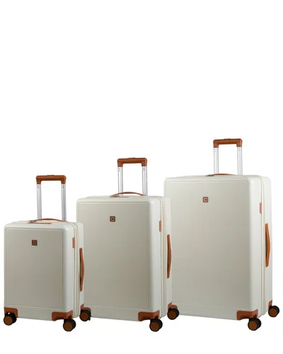 Champs Vintage Muse 3pc Expandable Luggage Set In White
