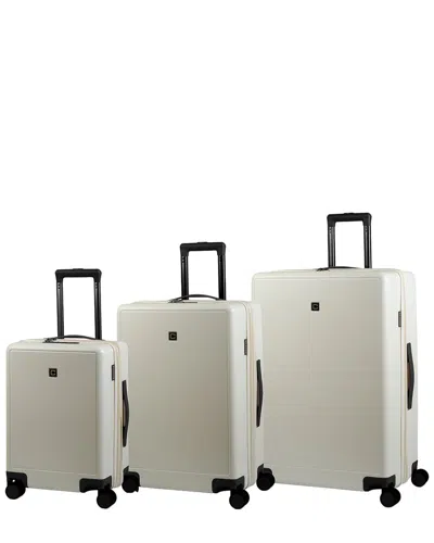Champs Vintage Muse 3pc Expandable Luggage Set In White