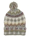 Chamula Fair Isle-pattern Pom-pom Beanie In Multi