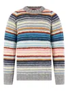 Chamula Striped Crew-neck Sweater In Neutral