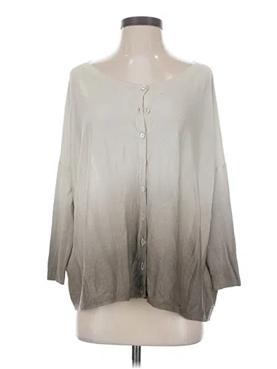 Pre-owned Chan Luu 3/4 Sleeve Blouse In Gray